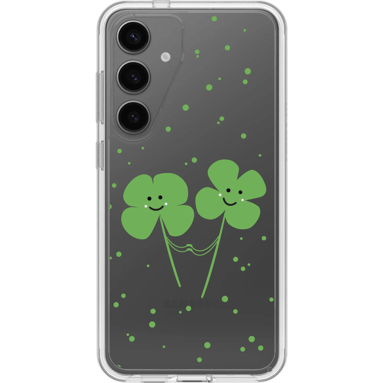 Galaxy S24+ Symmetry Series Clear Clovers Case