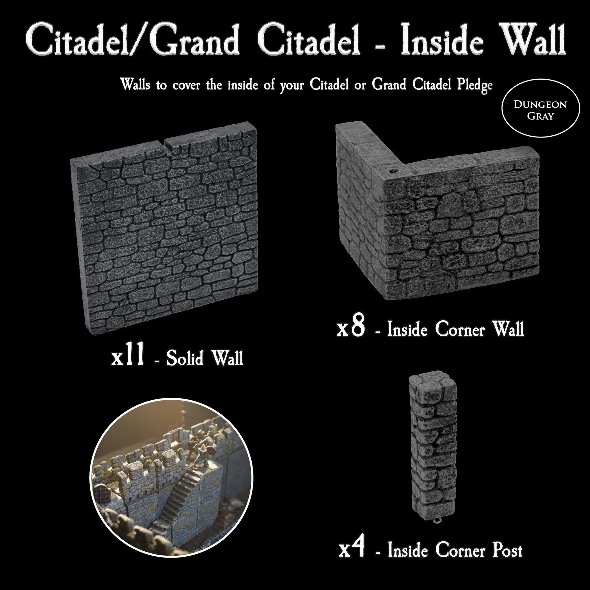 Pack de mur intérieur Citadelle / Grande Citadelle (non peint)