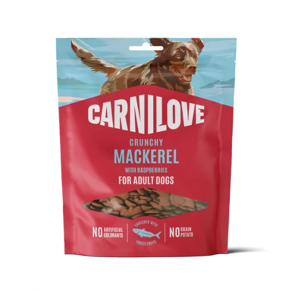 Carnilove Grain Free Crunchy Dog Treats - Mackerel with Raspberries - 200g