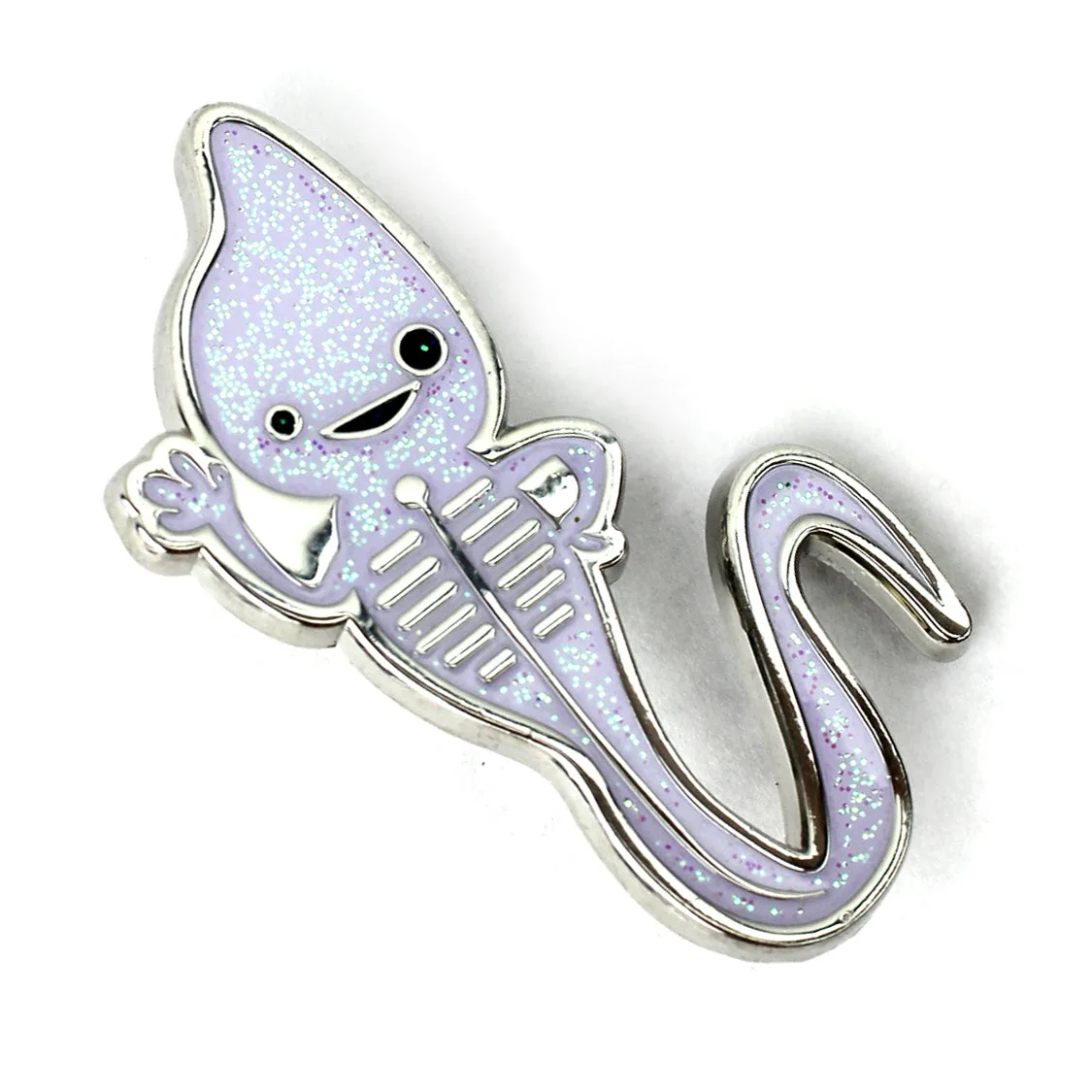 Sperm Sparkly Enamel Lapel Pin