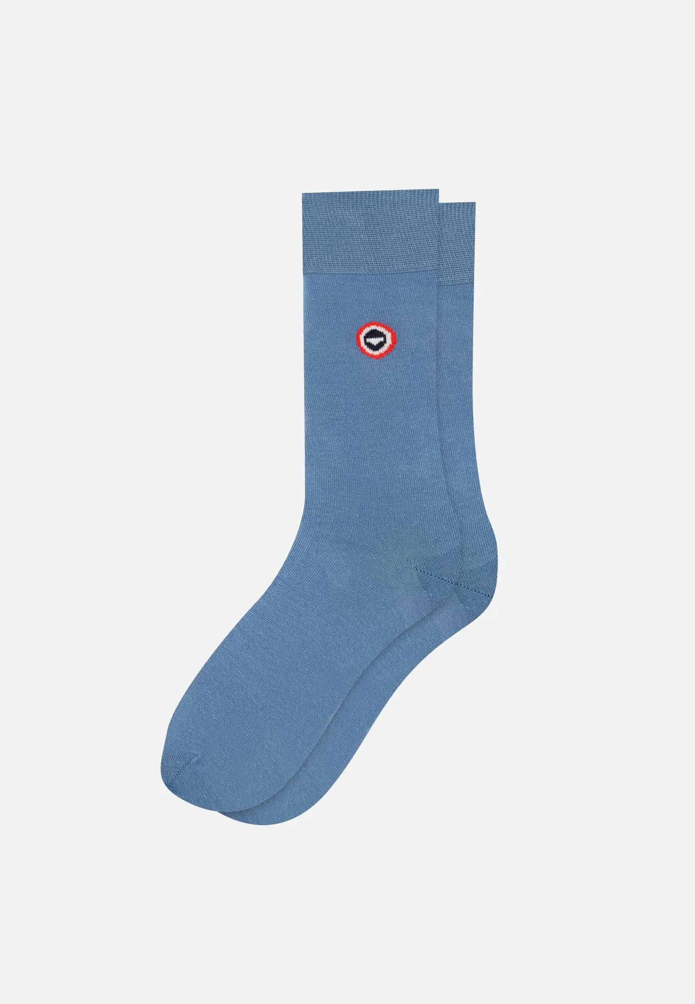 جوارب متوسطة الارتفاع زرقاء من القطن - Robuste Bleu Jean