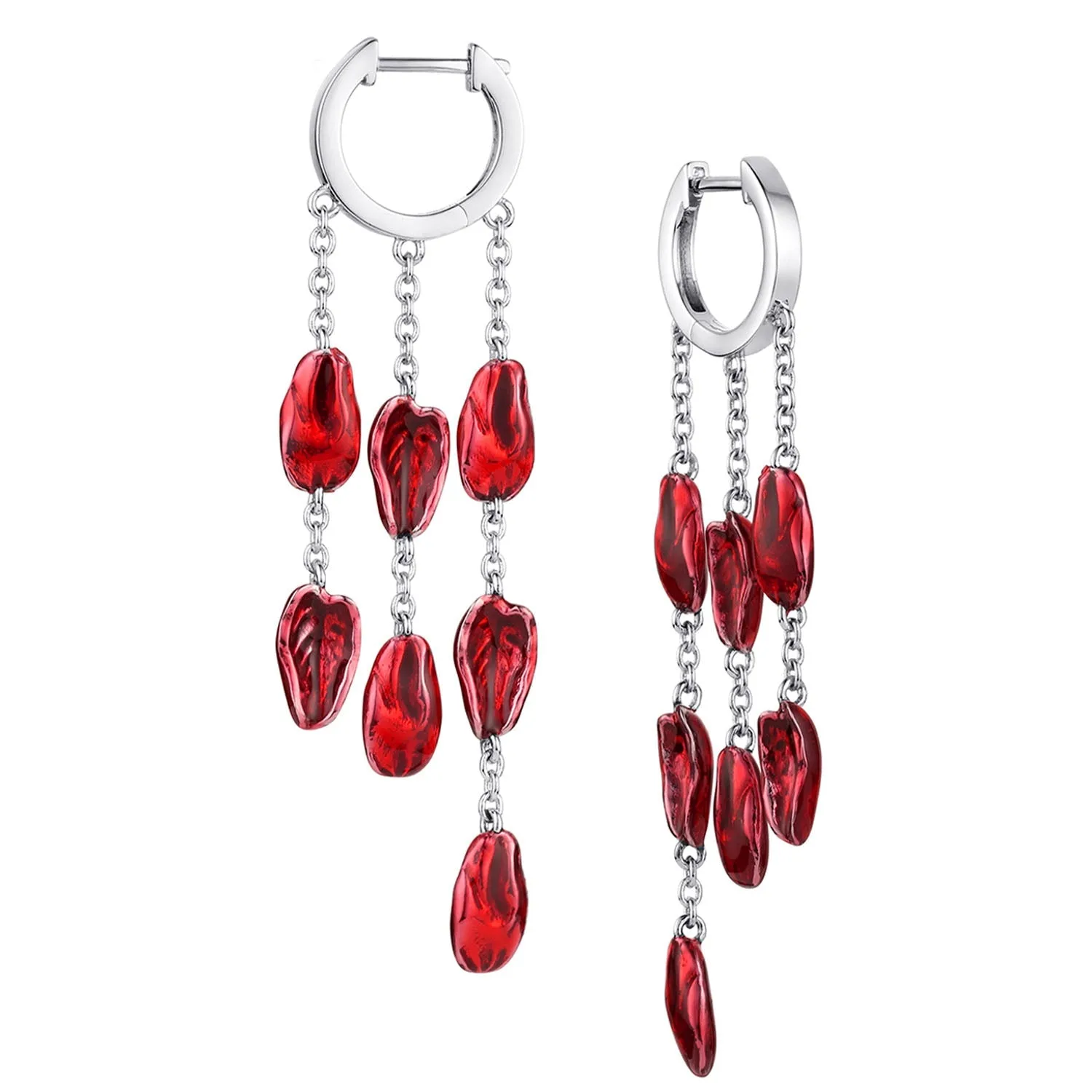 Diablo IV X RockLove Lilith Blood Petal Mini Hoop Earrings