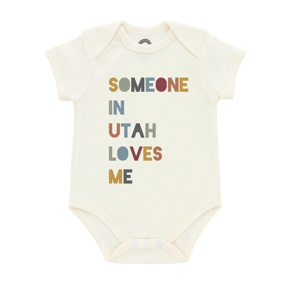 Someone in Utah Loves Me Cotton Baby Bodysuit