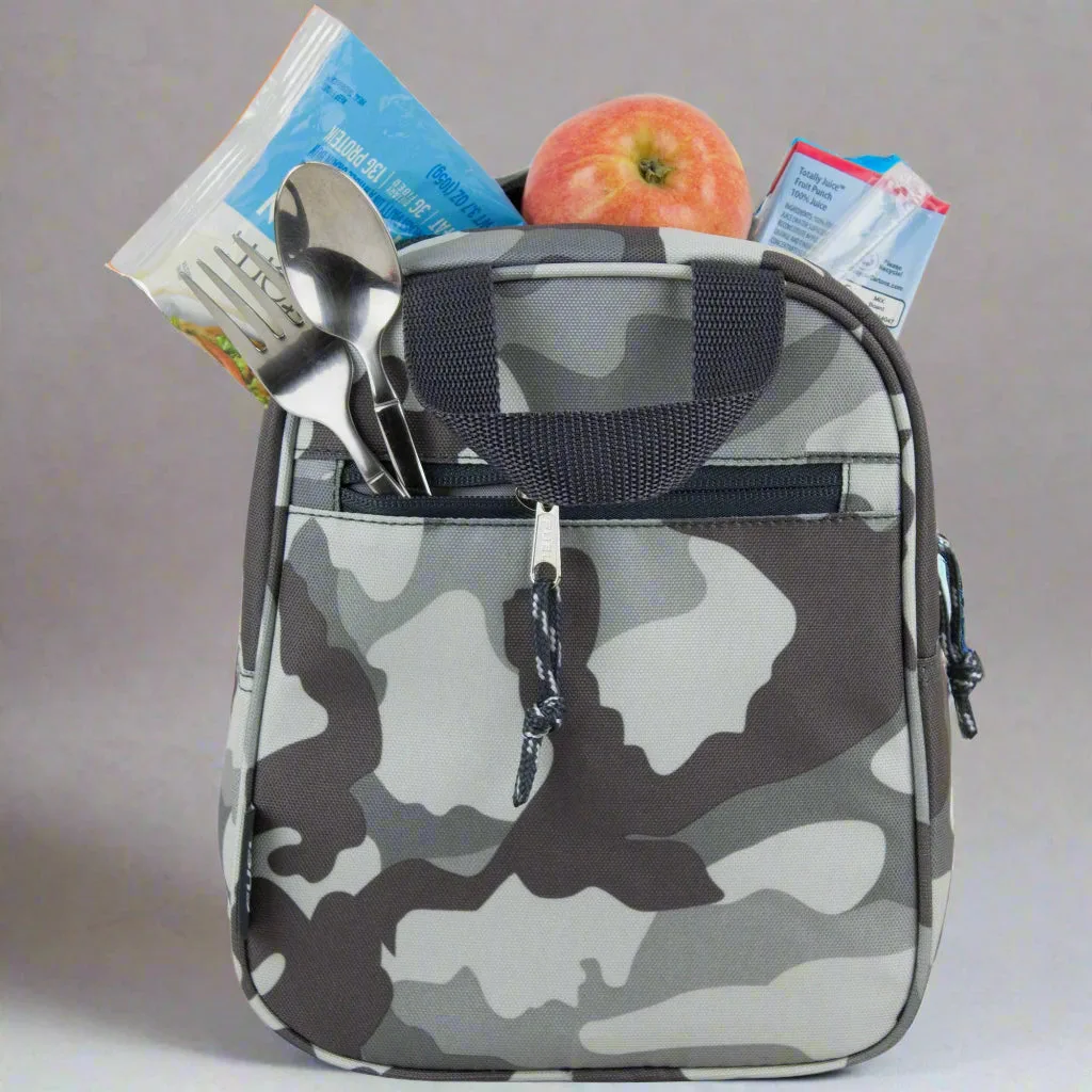 Camo Lunch Bag with Front Zipper