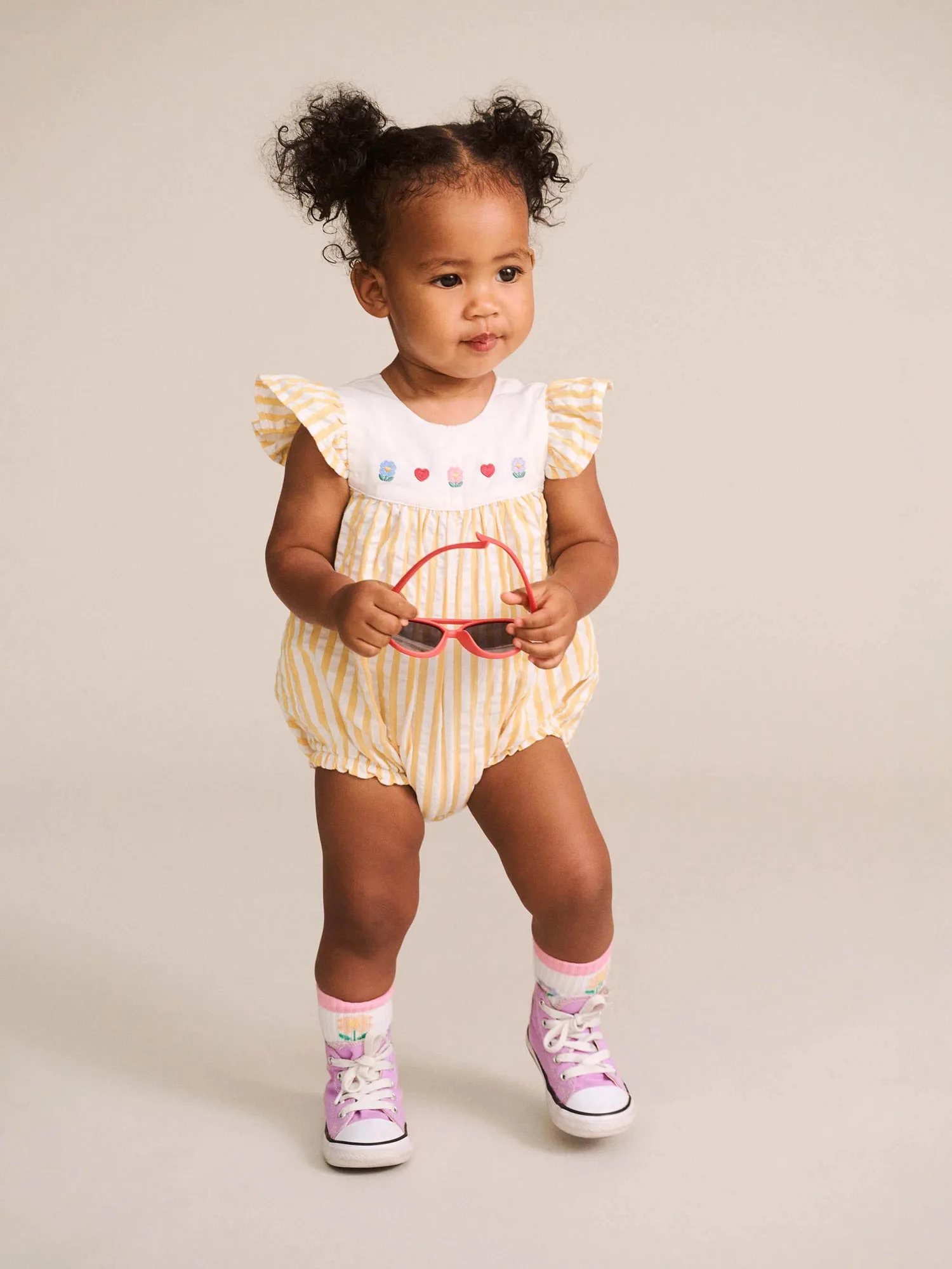 Flower Field Stripe Playsuit