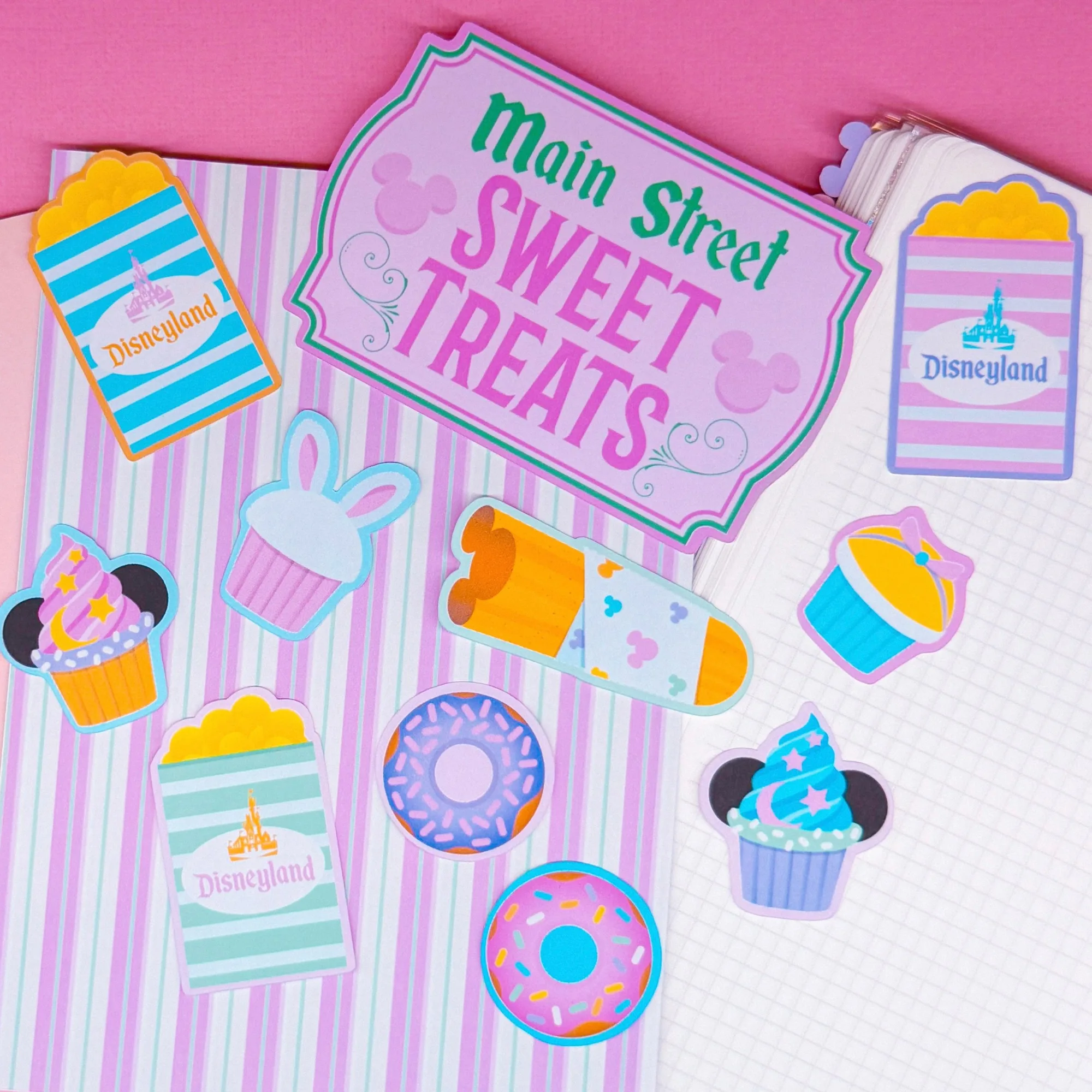 PAQUETE DE RECORTES DE PEGATINAS - Escaparates (Main St. Treats)