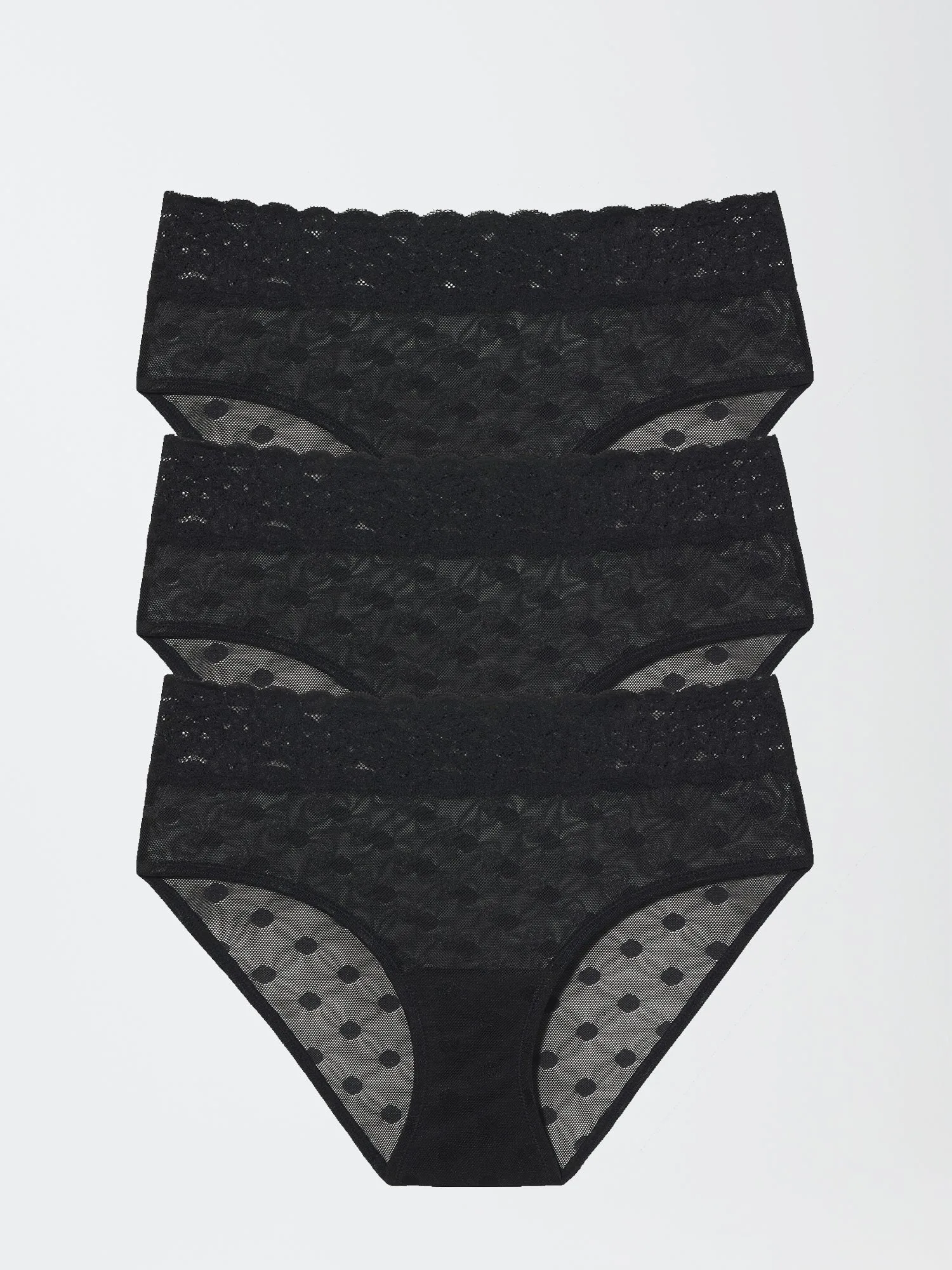 Dare Dot Mesh Hipster 3-Pack