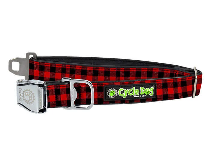 Red Plaid Dog Collar