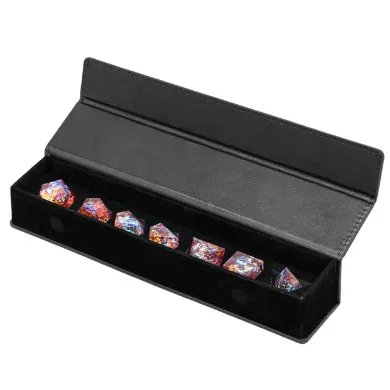 Magnetic Dice Vault - Black Leatherette