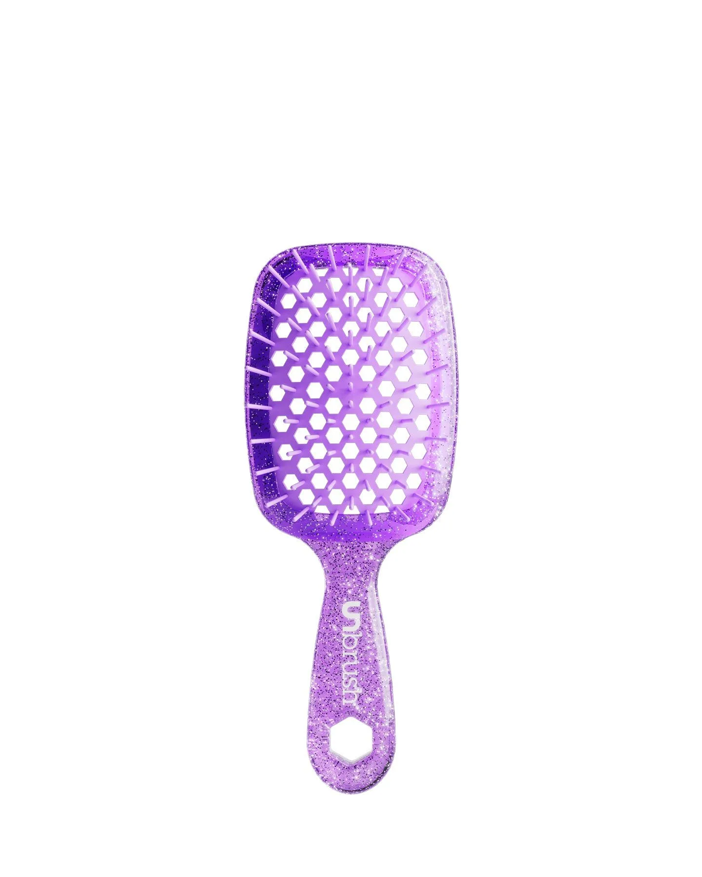 UNbrush Detangling Hair Brush Mini Glitter - Amethyst