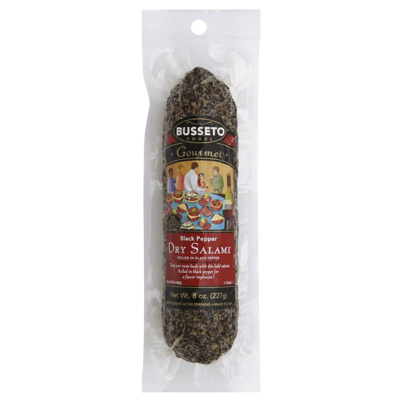 BUSSETO PEPPER SALAMI (8 OZ UNSLICED)