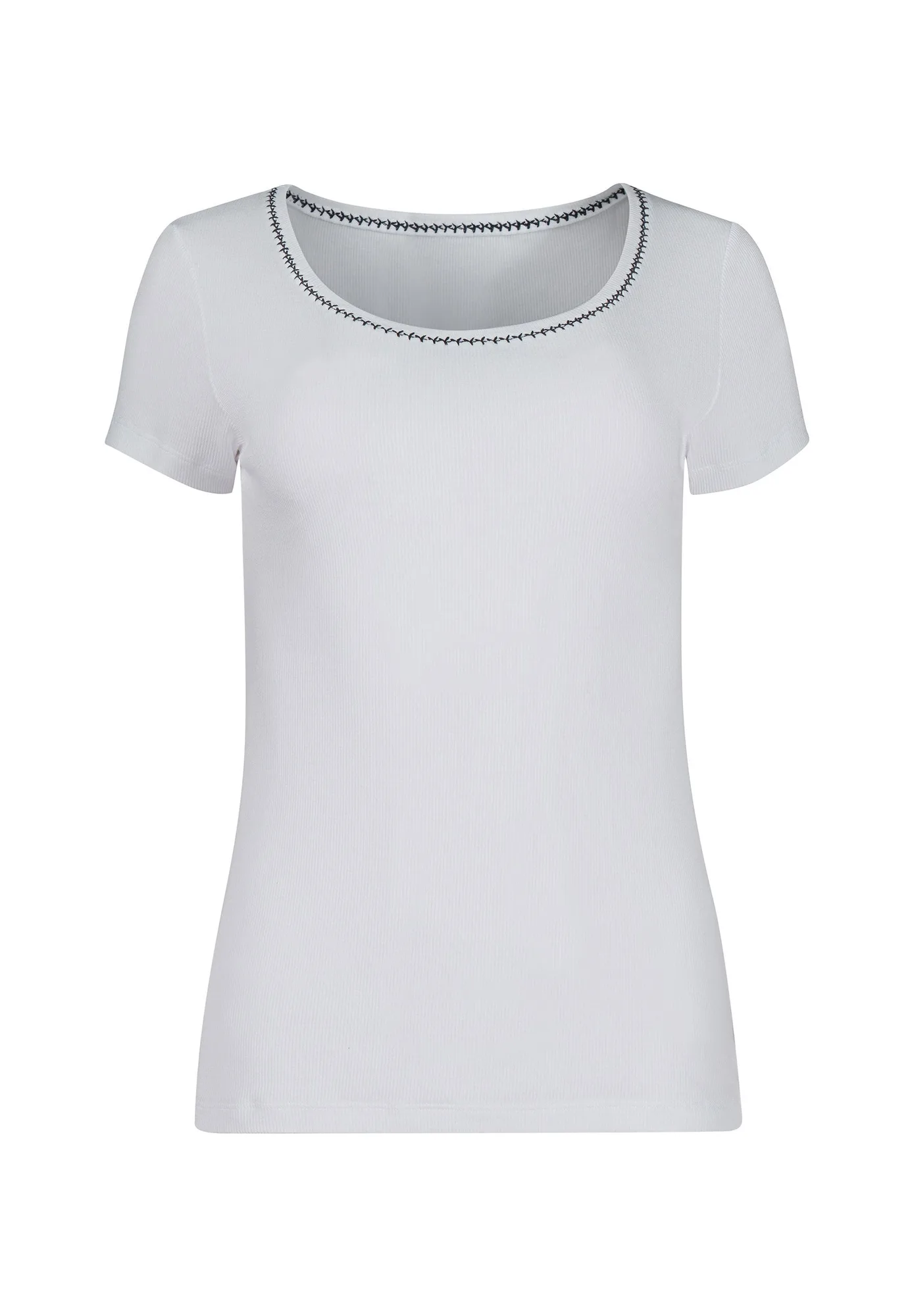 Rib Tops Shirt short sleeve | white 087850-080500