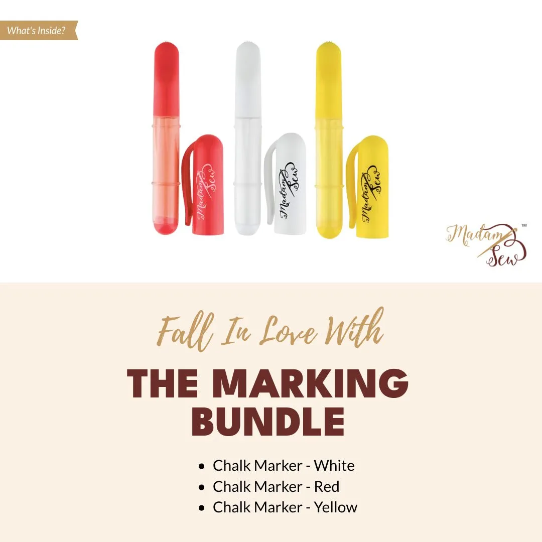 Krijtmarkeerset - Drie kleuren
