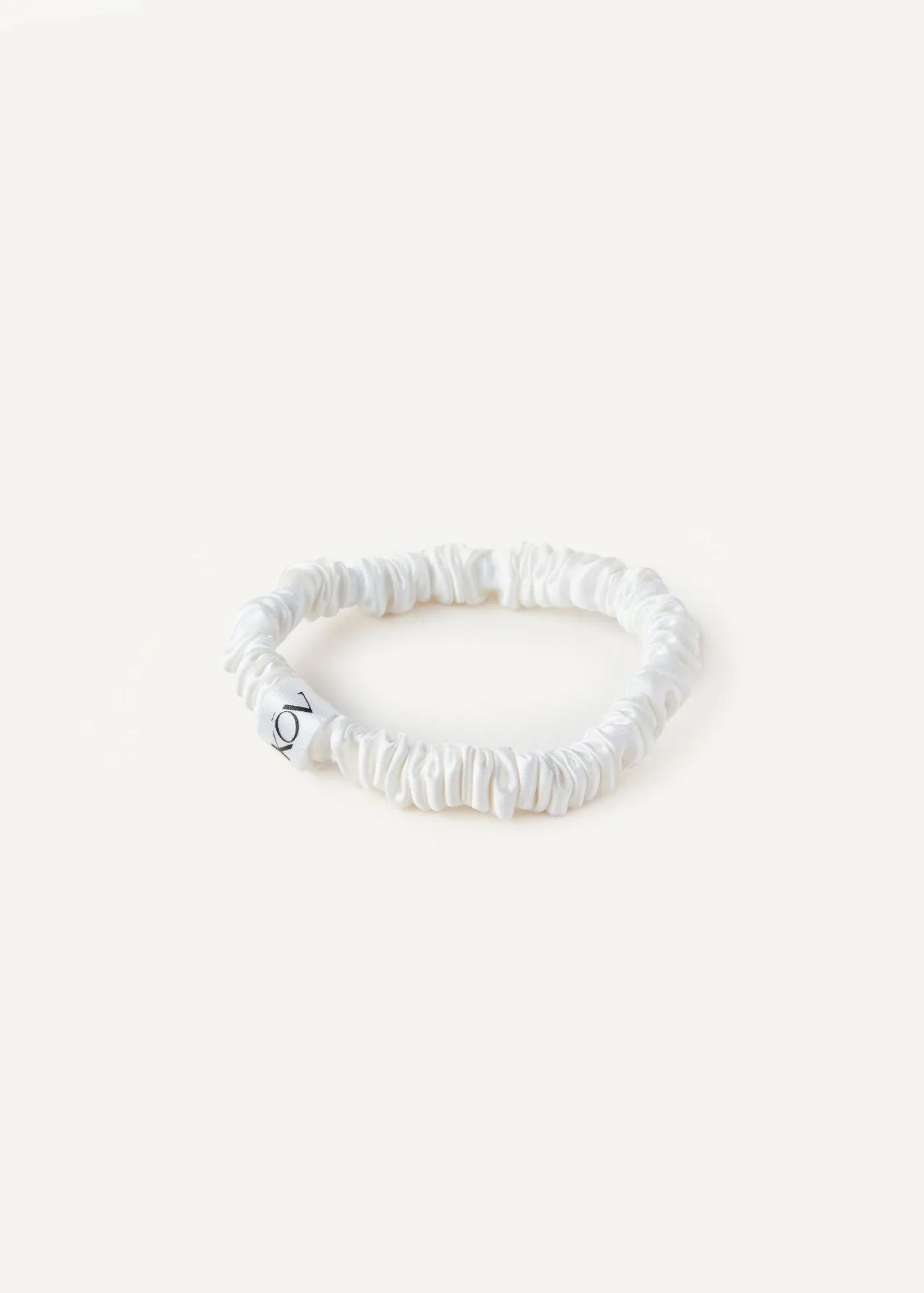 Silk Hair Tie Trio in Pearl