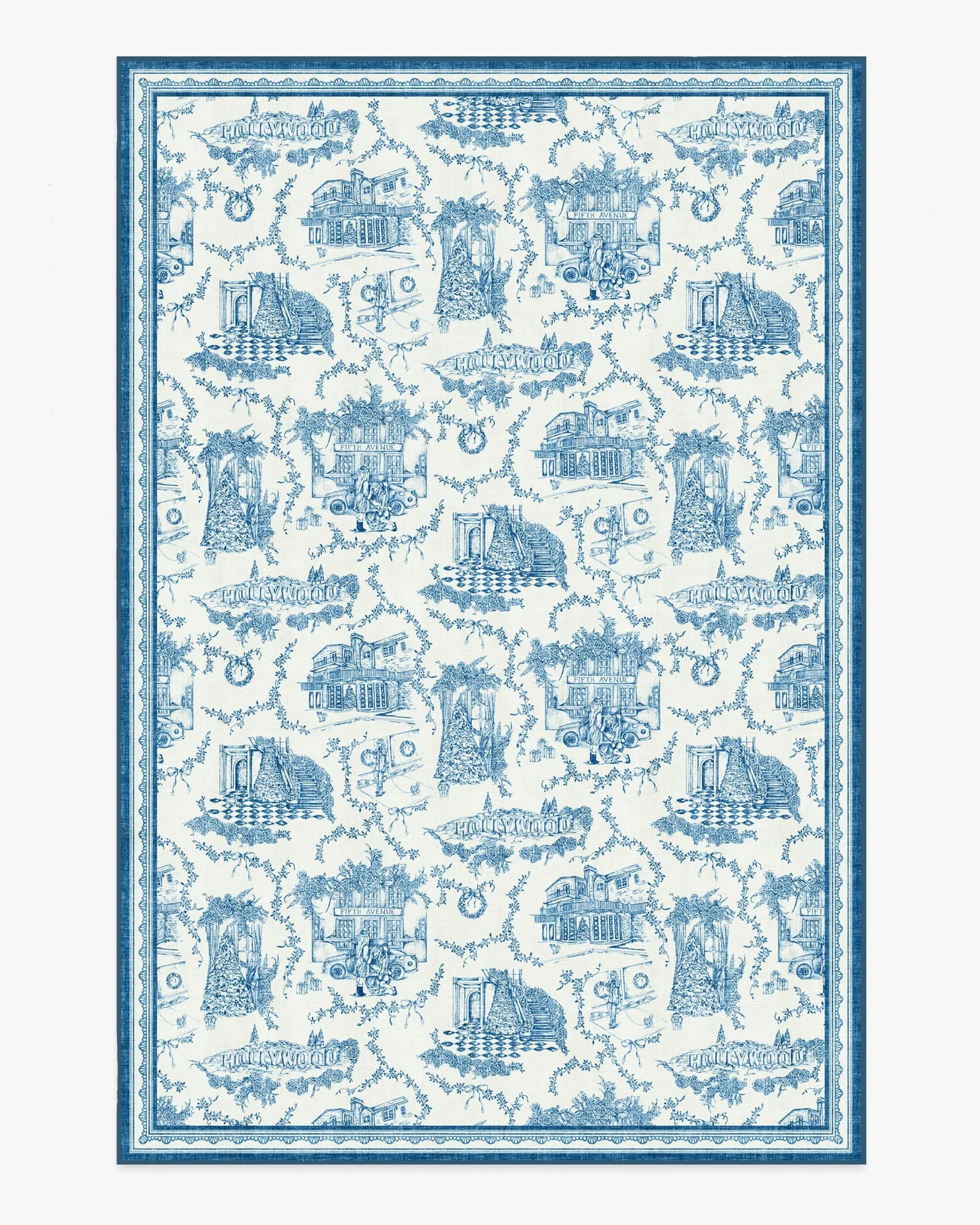 كيفية العناية بسجادة Home Sweet Home Toile العاجية والكحلية