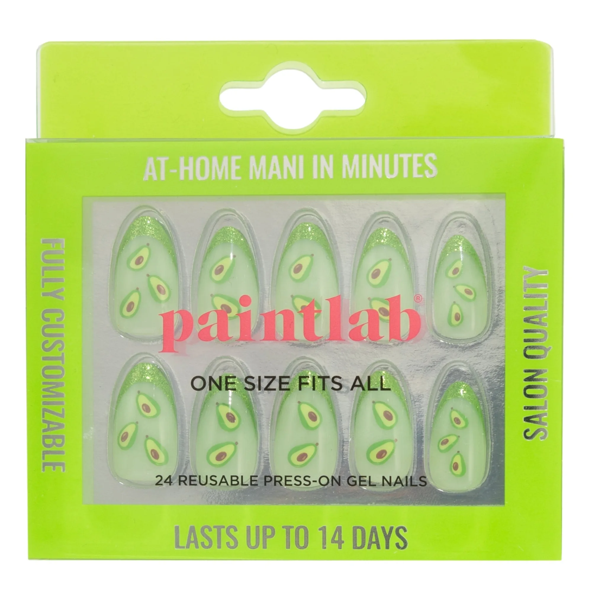 Holy Guacamole II Short Almond Press-On Nails