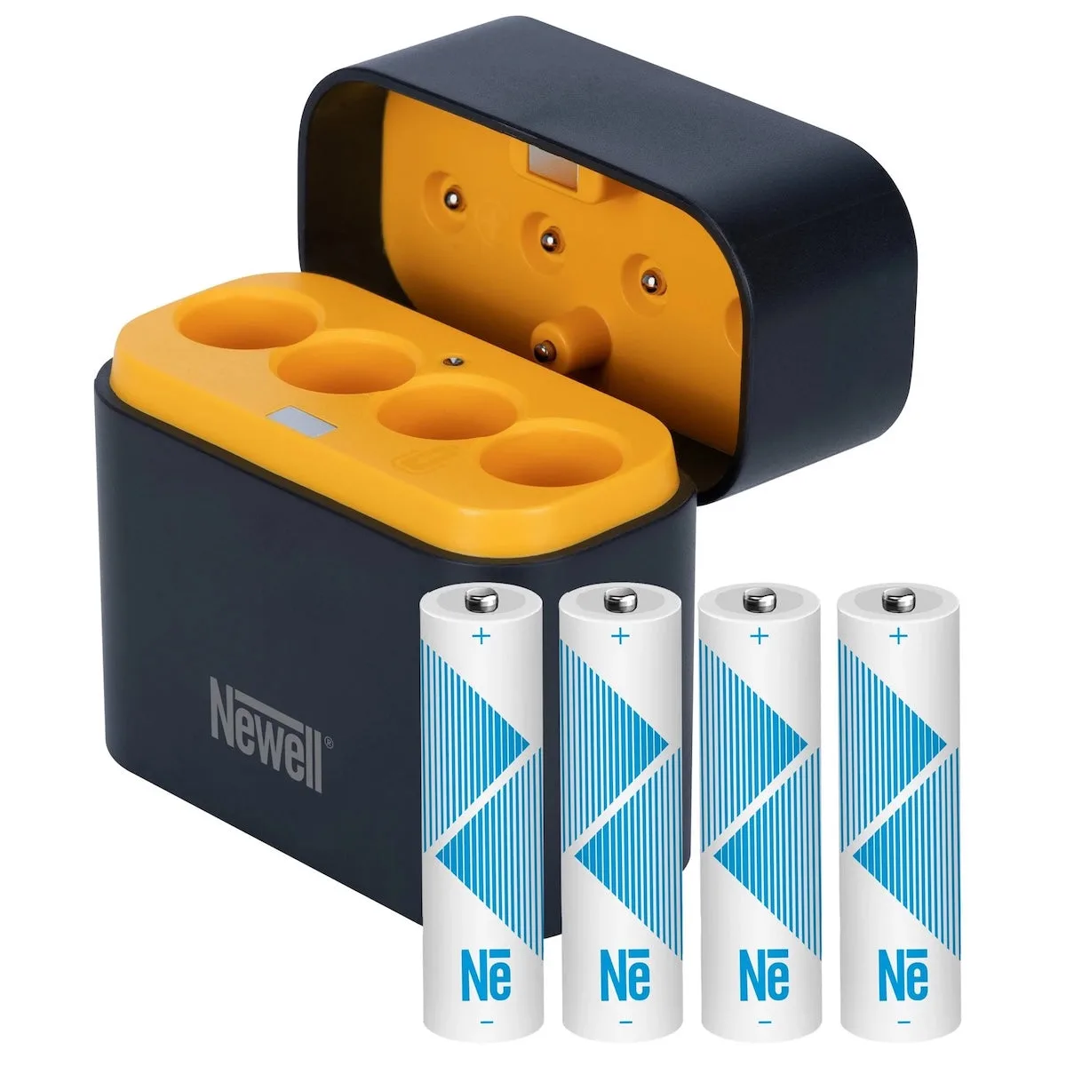 Newell Four Channel Charger with 4x Rechargeable Li-Ion AA 2200mAh