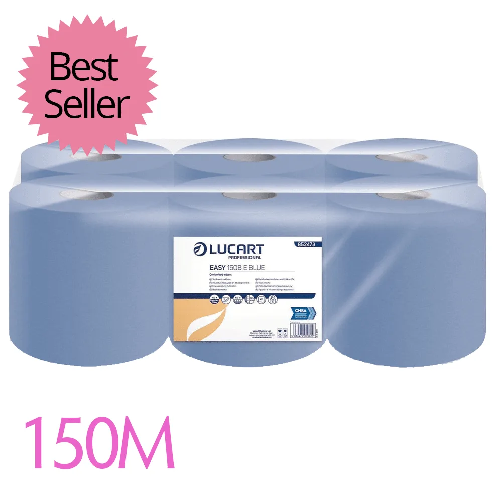 Centre Feed Blue 2Ply 17.5cm x 150M 1×6