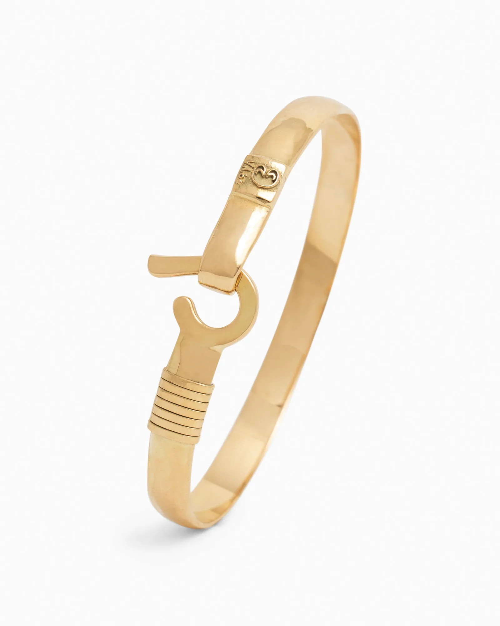 14K 골드 세인트존 후크 팔찌, 6mm