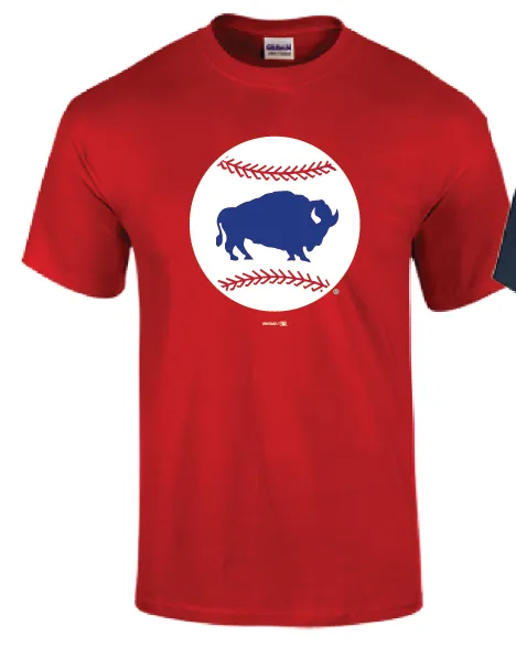 T-shirt Buffalo Bisons Red Alt 1 Logo: stile e cura