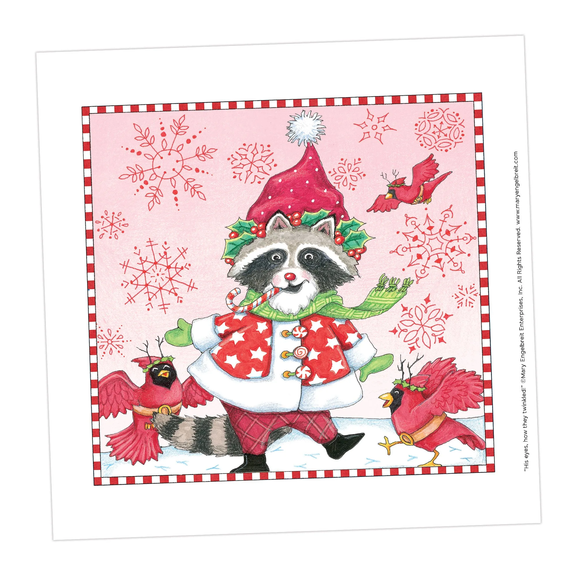 His Eyes How They Twinkled Mini Print: Holiday Decor Idea