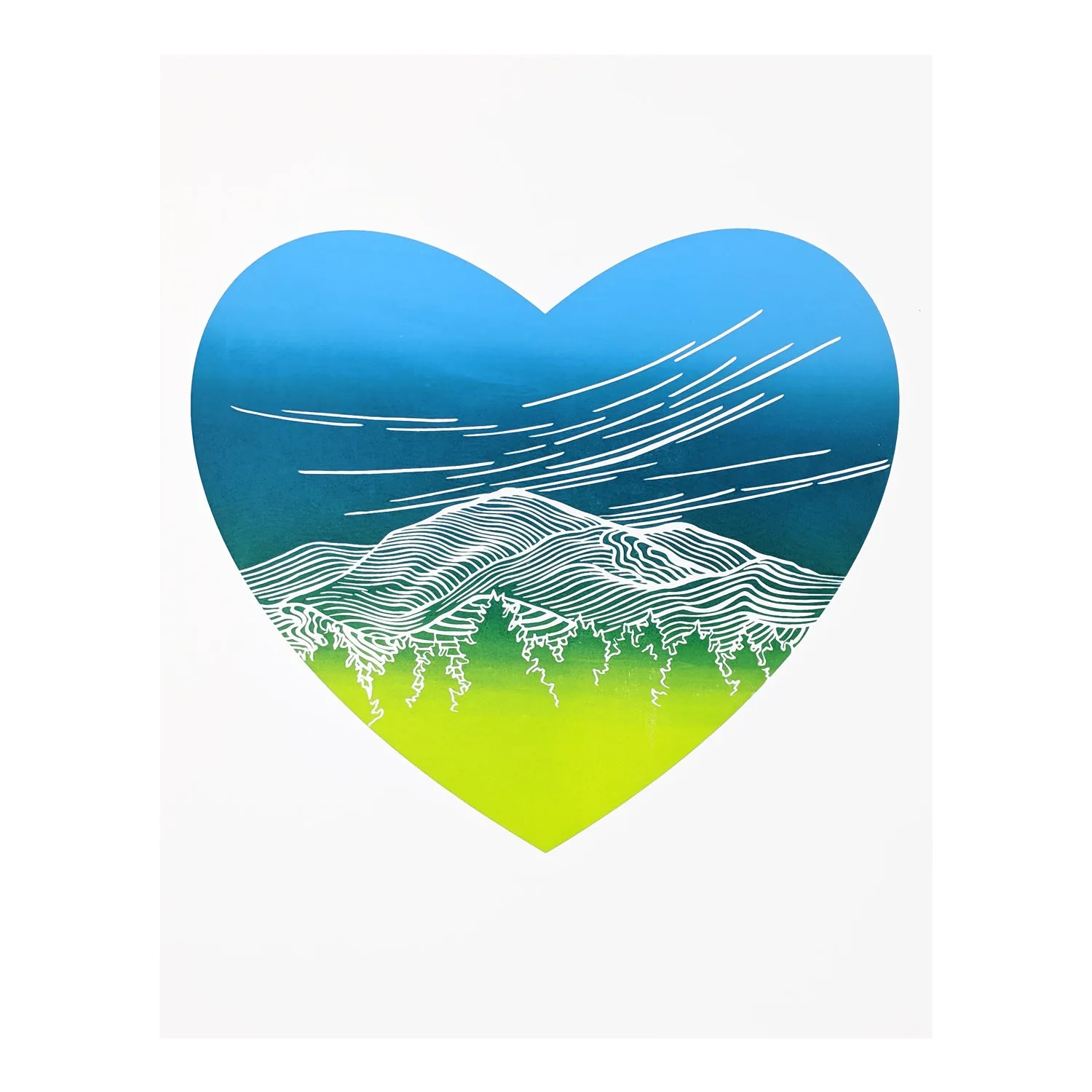 Serigrafia Mountain Heart