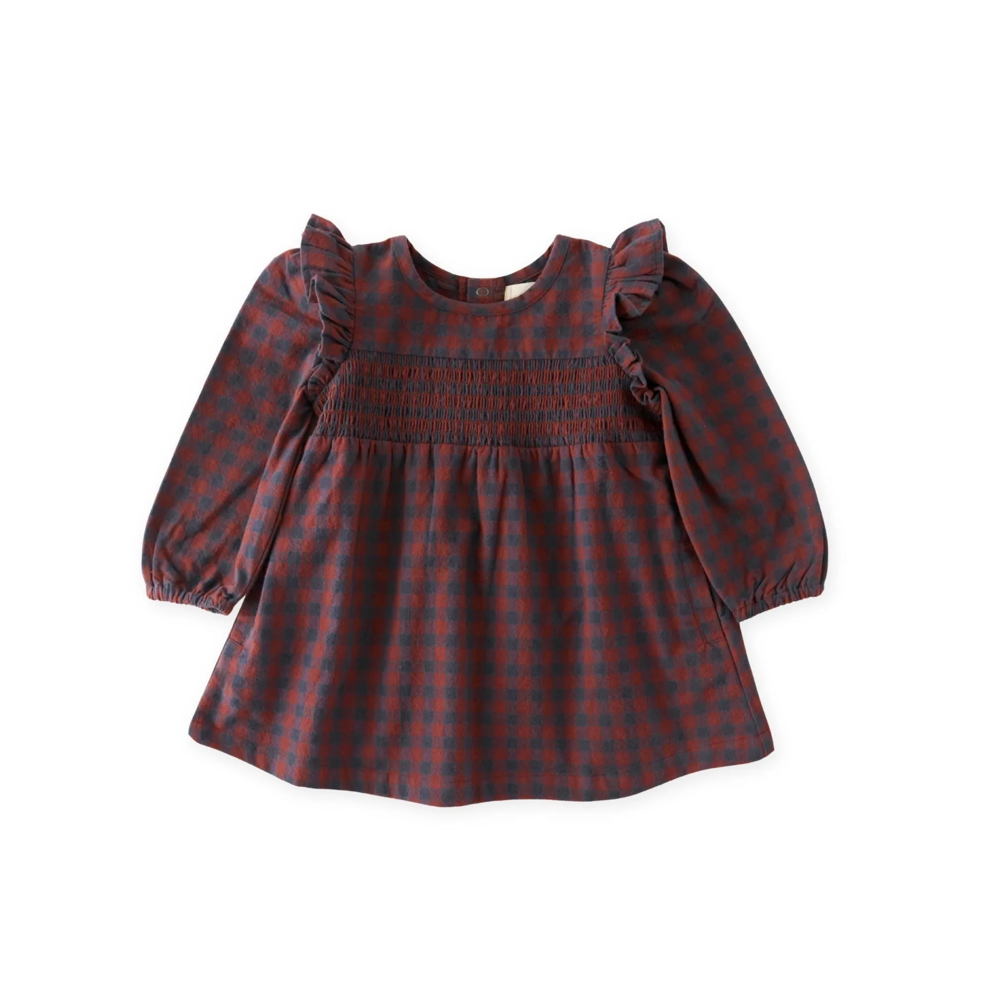 Abito Flannel Smocked - Mulberry/Ink