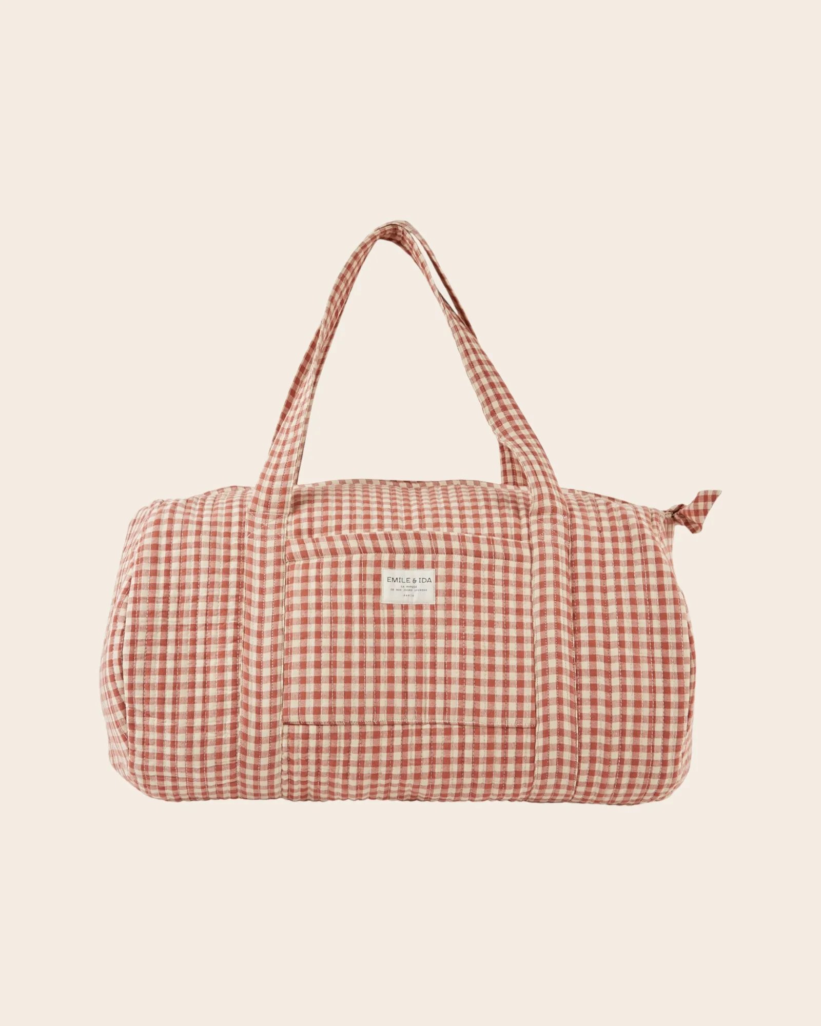 Sac week-end Vichy terracotta : quel format pour quel âge