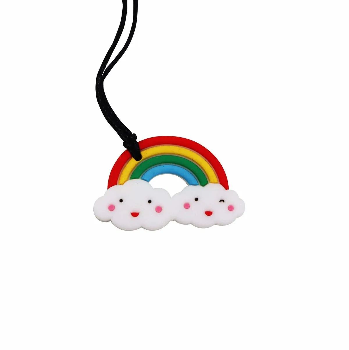 Rainbow Pendant Chew Necklace