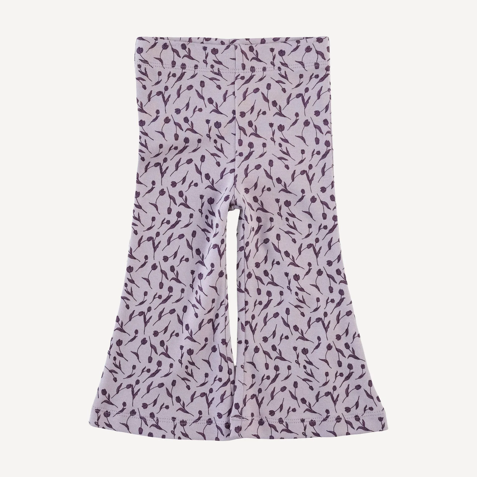 flare leg pant | purple tulip | organic cotton interlock