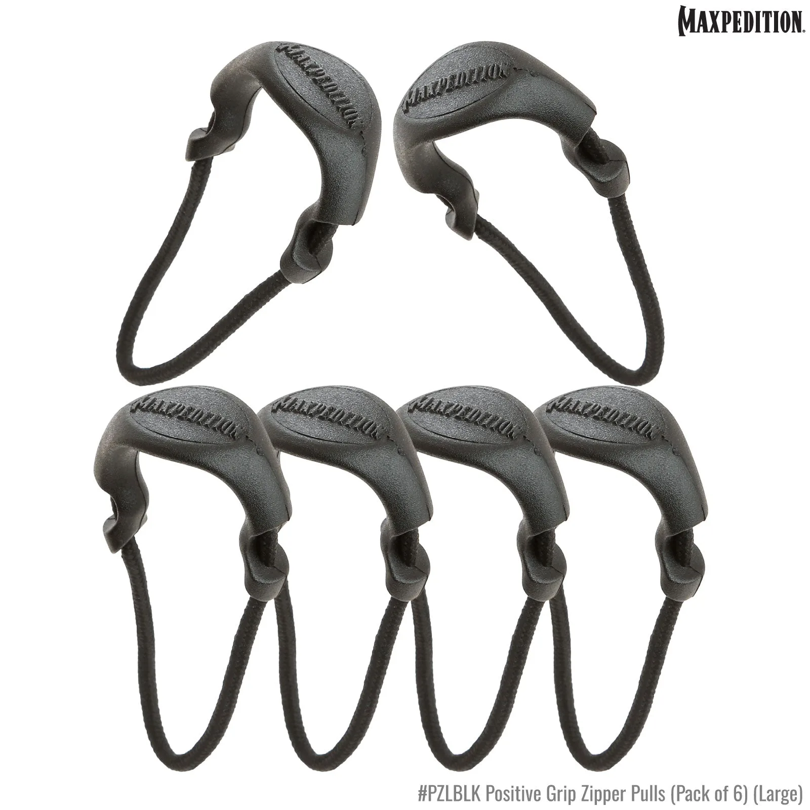 PZL Positive Grip Zipper Pulls (Pack of 6) (Large)