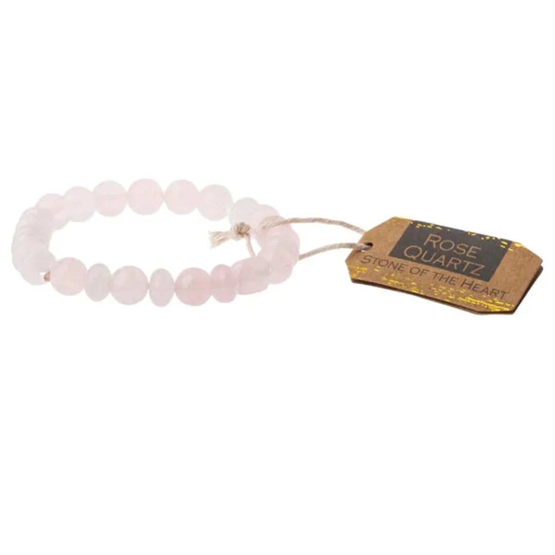 Stone Stacking Bracelet - Rose Quartz