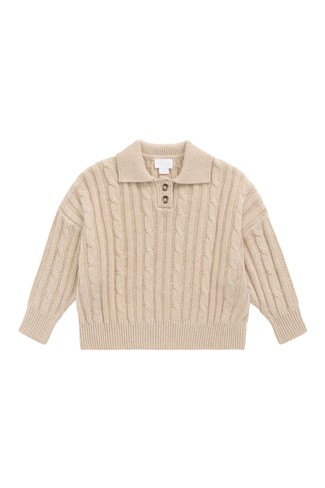 Wade Knit Jumper-Oatmeal Marle