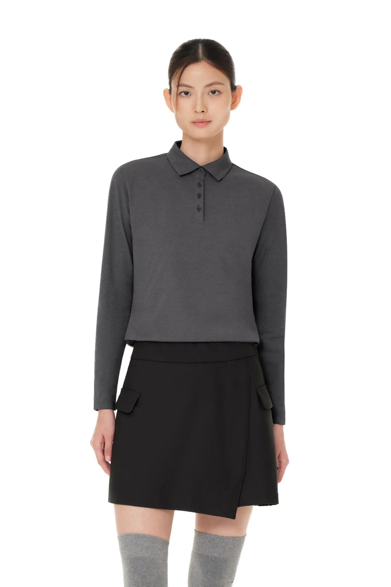 Airy Fit Standard Fit Long Sleeve Polo Shirt