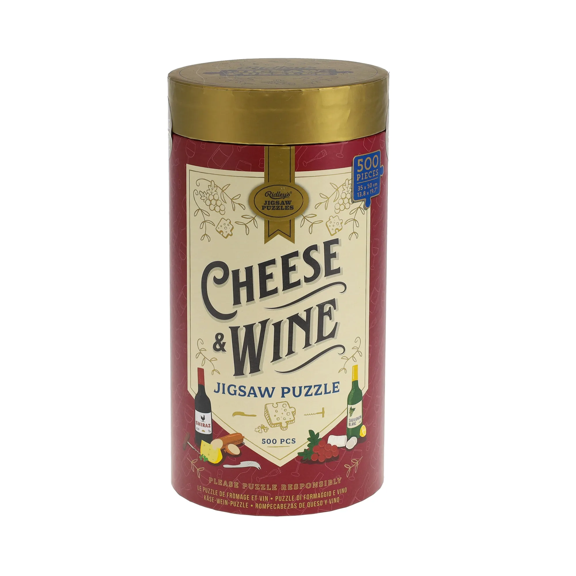 Cheese + Wine 500-Piece Jigsaw Puzzle