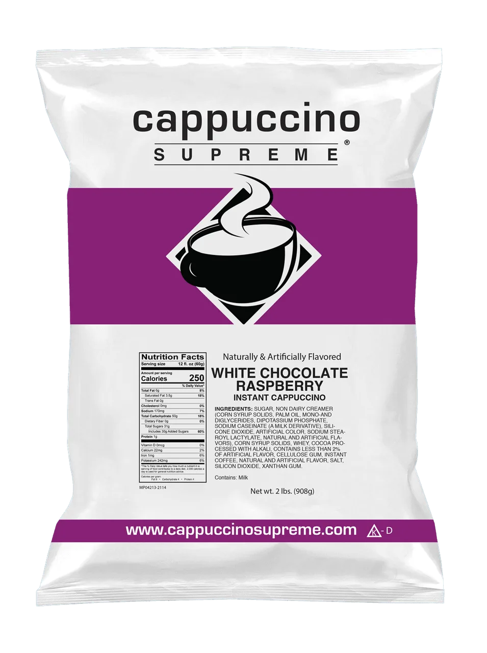 ホワイトチョコレートラズベリーインスタントカプチーノミックス 2ポンド袋