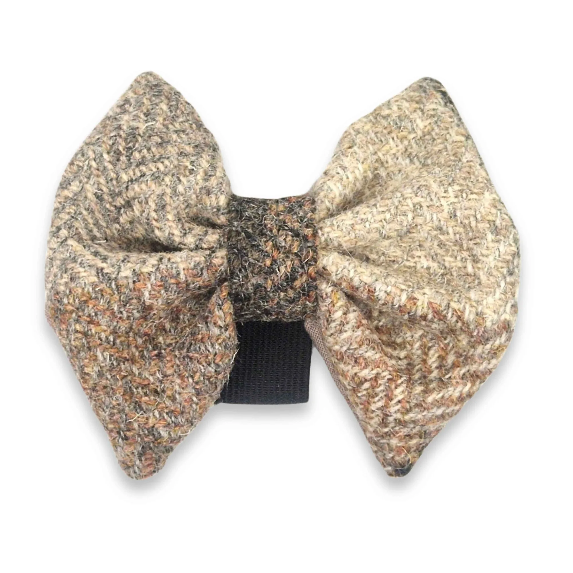 Pajarita de lujo para perro de Harris Tweed con cuadros piedra