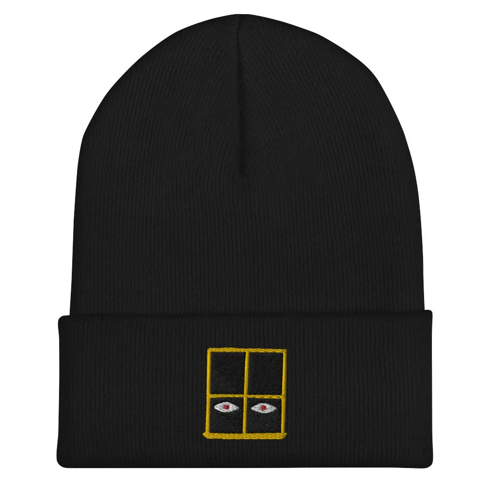 I SEE YOU yellow - cuffed beanie