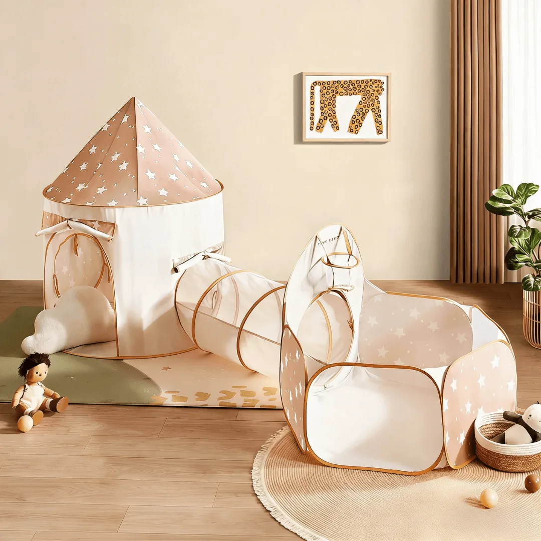Tiny Land® Compact Adventure 3-in-1 Play Tunnel With no Balls
