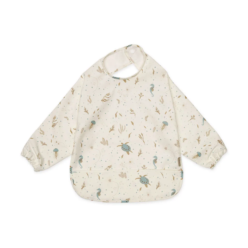 Bib, Sleeved - Sea Garden: Keeps Baby Clean