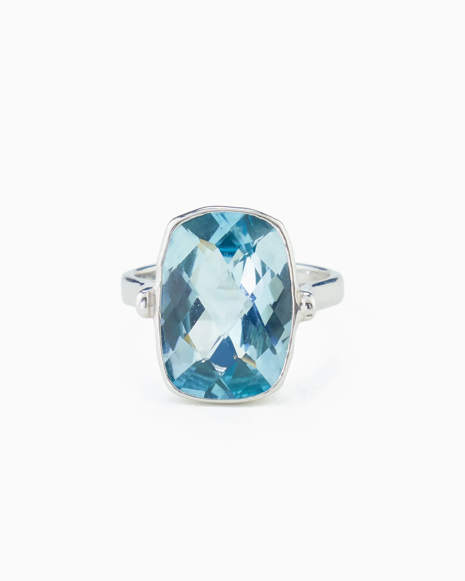 Anello cocktail Ocean Stone - Topazio azzurro
