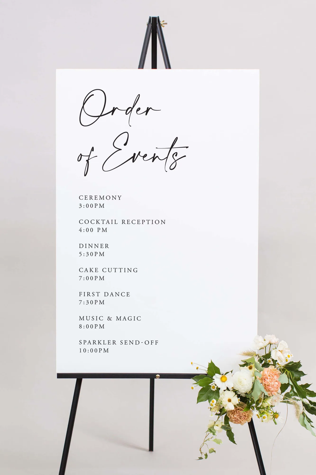 Wedding Order Of Events Sign | The Autumn