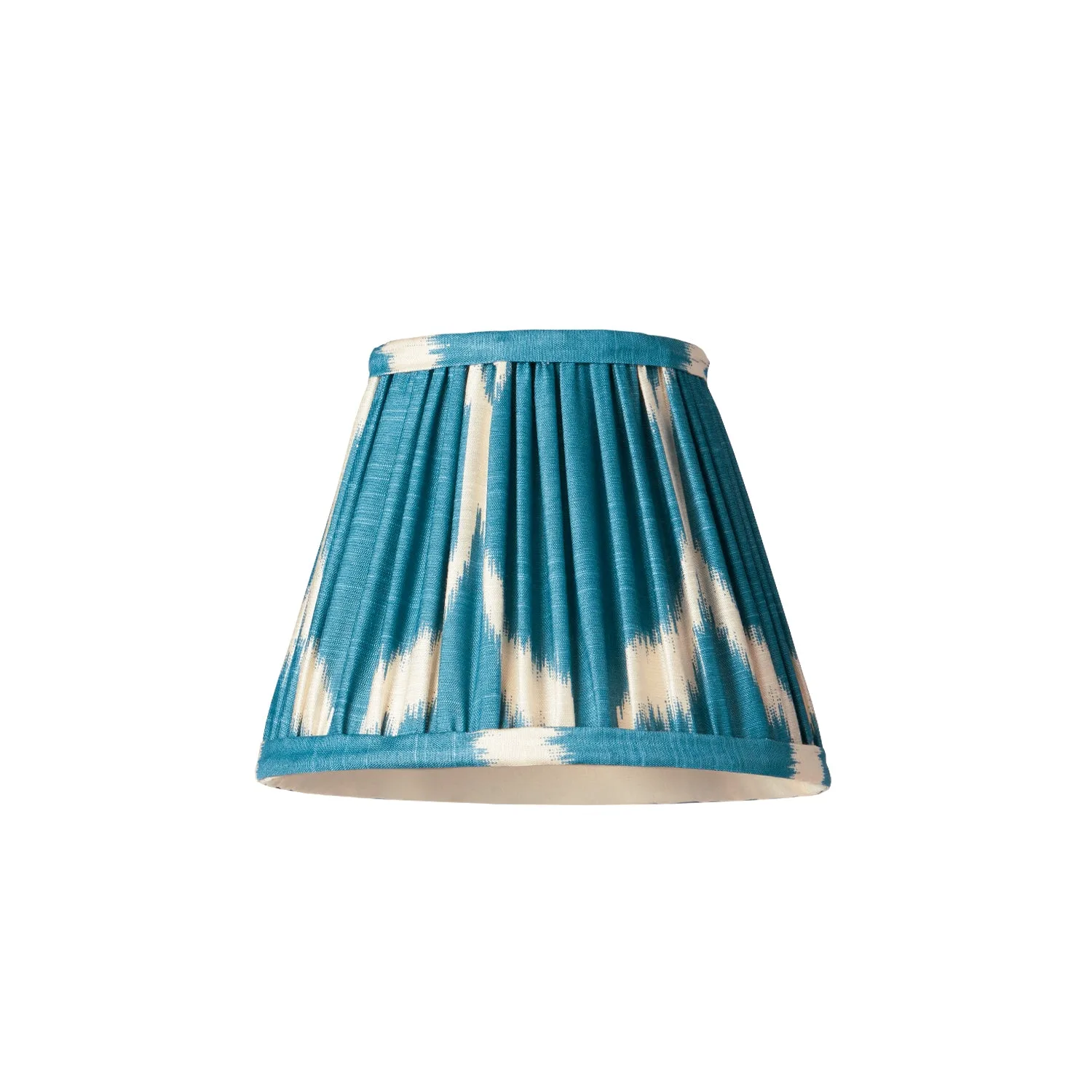 18cm pendant printed silk ikat shade in Turkish blue Yoda