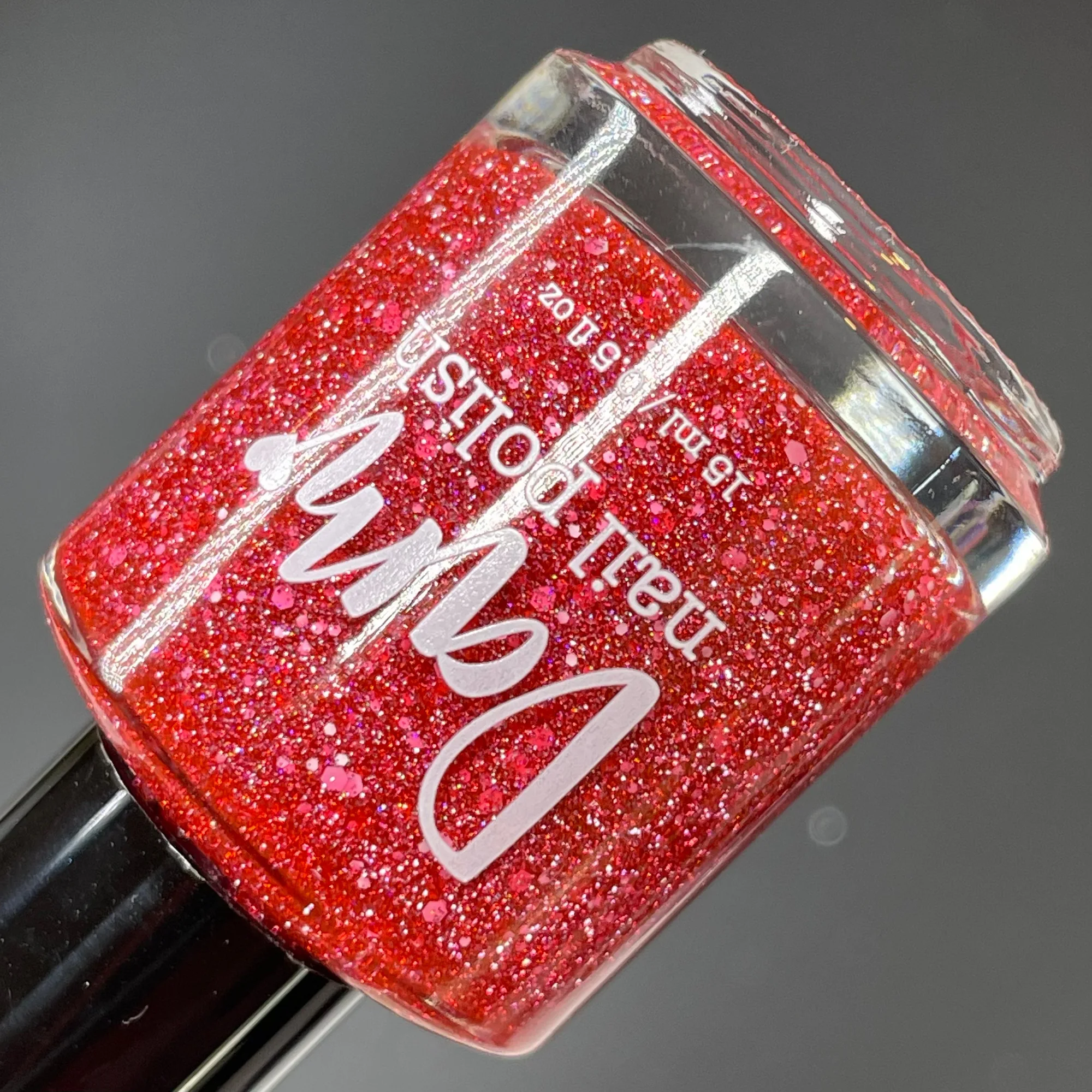 Dormí demasiado - Esmalte de uñas rosa con purpurina reflectante - Lote Oops