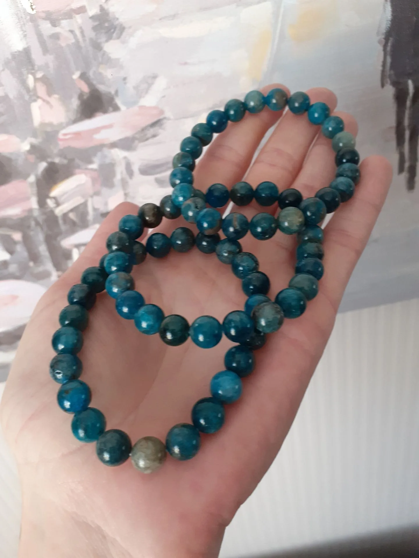 Apatite Bead Bracelet