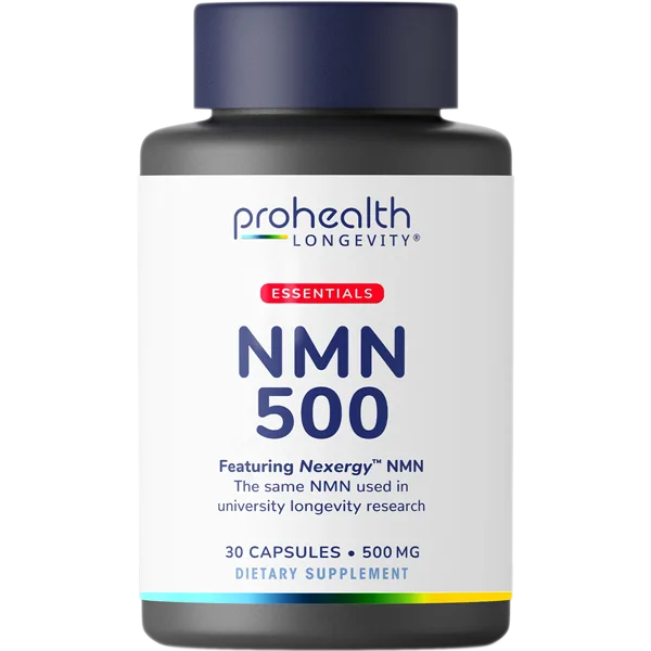 Essentials NMN 500 - Nexergy™ NMN - 500 mg, 30 capsules