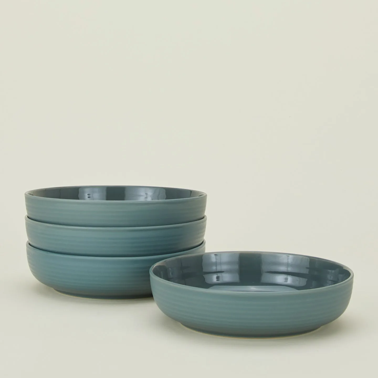 Essential Low Bowl, Set of 4 - Peacock