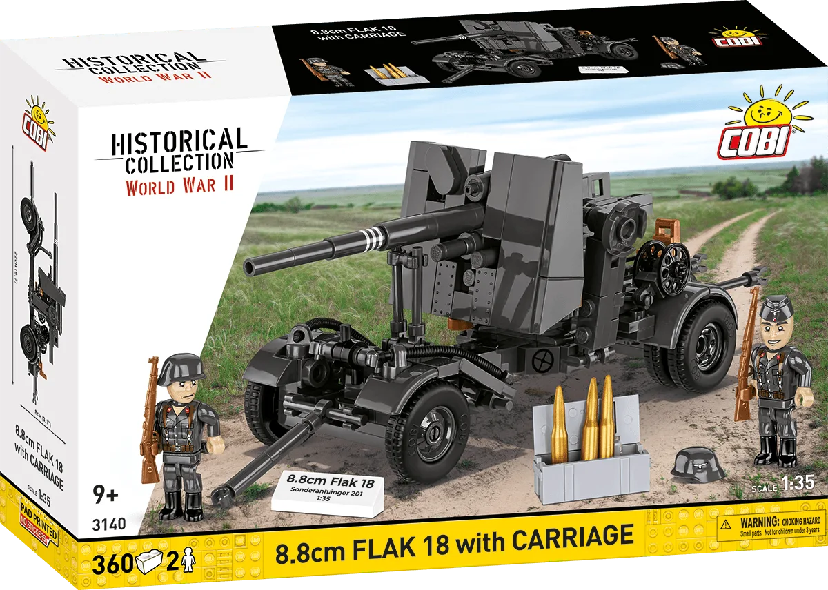 COBI 8.8cm FLAK 18 포차 포함 포병: 세트 #3140