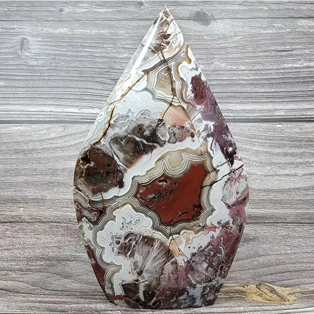 Crazy Lace Agate Ornament Point