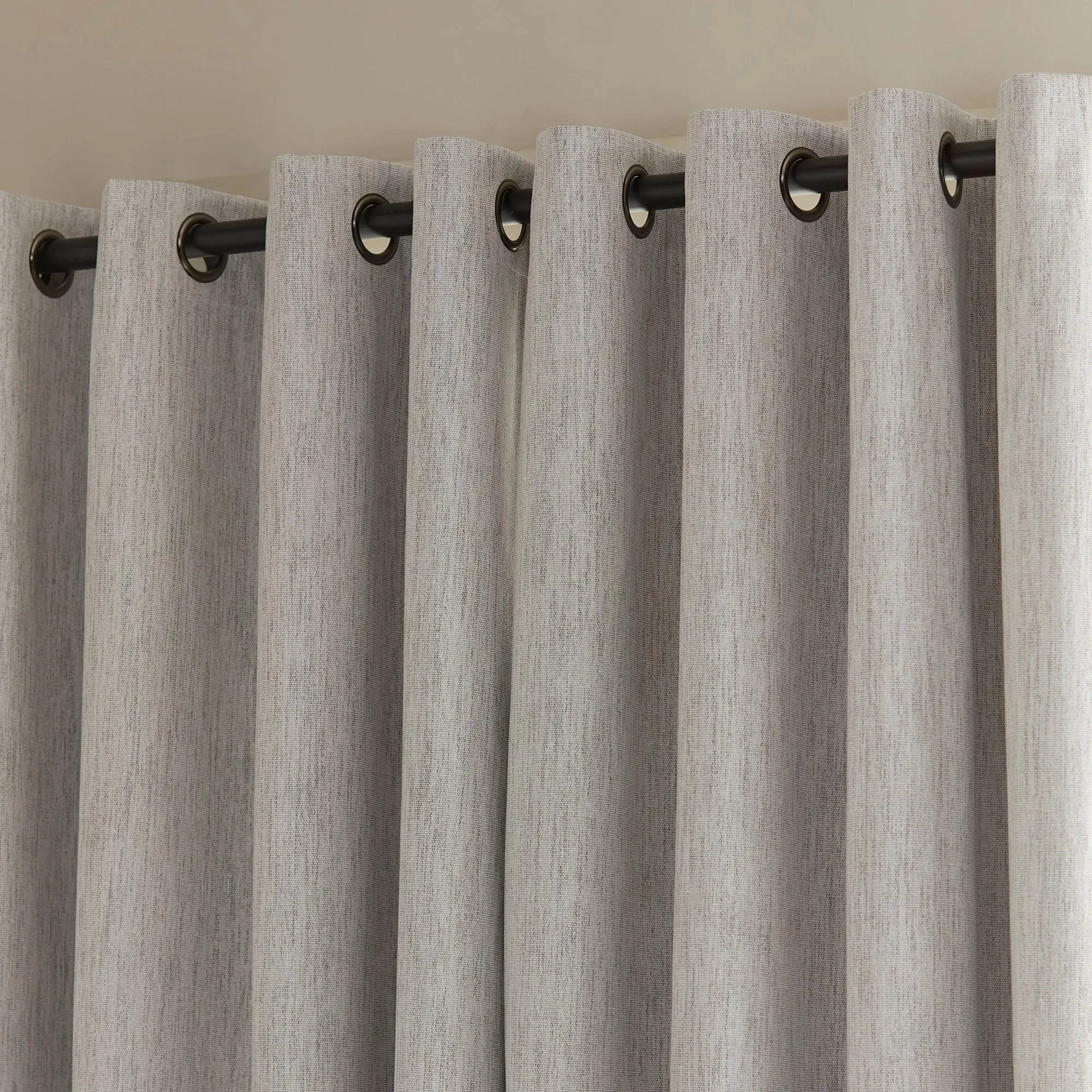 Cortinas Blackout Eclipse Cinzento com Ilhós